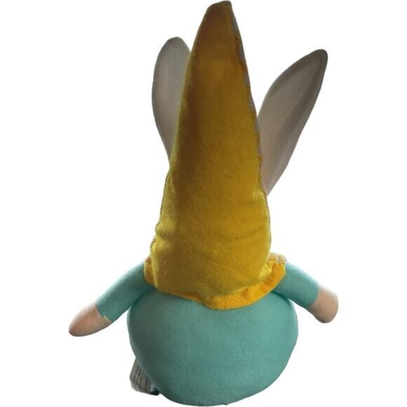 Easter Bunny Gnome Plush Weighted Decoration Blue Yellow 17" Festive Spring Deco - Picture 2 of 5